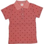 6516 Wholesale Standard Fit Polo Collar Boys T-Shirt 10-13Y Brick