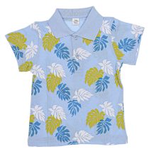6603 Wholesale Standard Fit Polo Collar Boys T-Shirt 2-5Y Light Blue