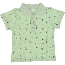 6606 Wholesale Standard Fit Polo Collar Boys T-Shirt 2-5Y Green
