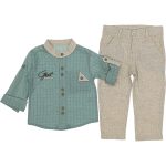 6975 Wholesale 2-Piece Boys Pant and Shirt Set 1-4Y Mustard