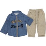 6980 Wholesale 3-Piece Baby Boys Pant T-shirt and Shirt Set 6-18M Blue