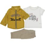 6980 Wholesale 3-Piece Baby Boys Pant T-shirt and Shirt Set 6-18M Blue