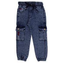 Buy Online Wholesale Boys Kids Jeans 3-7Y Cargo Pocket blue