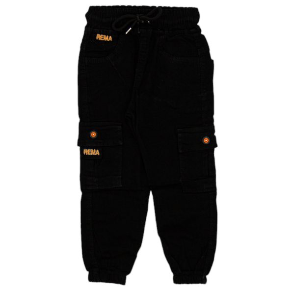 Buy Online Wholesale Boys Kids Jeans 8-12Y Cargo Pocket black