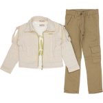 Wholesale 3-Piece Girls Jacket Pants and T-Shirt Set 6-9Y Dry Rose