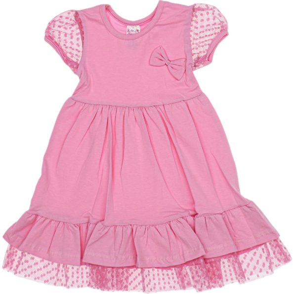 Wholesale Girls Dress 2-5Y with Ribbon Pink
