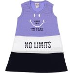 Wholesale Girls Kids Dress 2-5Y No Limits Print Purple