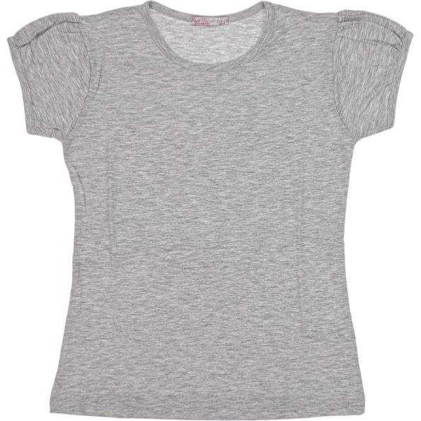 Wholesale Quality Summer Season T-Shirt for Girls Kids for 13-16Y Grey