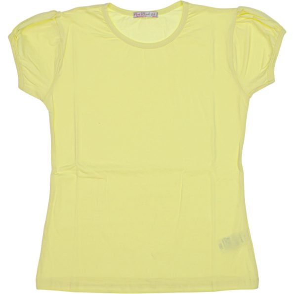 Wholesale Quality Summer Season T-Shirt for Girls Kids for 13-16Y Yellow