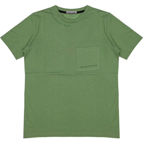 Wholesale T-Shirt for Boys Kids for 13-16Y Then Do It Better Print Green