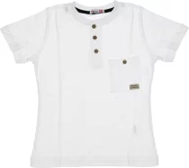 Wholesale T-Shirt for Boys Kids for 5-8Y Buttoned white