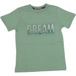 Wholesale T-Shirt for Boys Kids for 5-8Y Dream Embroidery Blue
