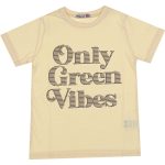 Wholesale T-Shirt for Boys Kids for 5-8Y Only Green Vibes Print Black