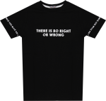 Wholesale T-Shirt for Boys Kids for 9-12Y There is Bo Right or Wrong Print Black