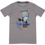 Wholesale T-Shirt for Boys Kids for 9-12Y Welcome To Pacific Print White