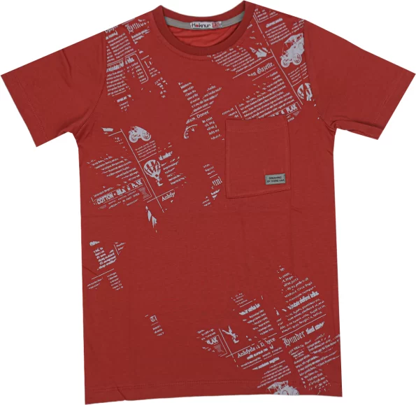 Wholesale T-Shirt for Boys Kids for 9-12Y With Pocket Brick