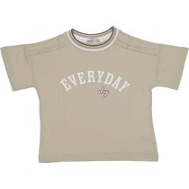 Wholesale T-Shirt for Girls Kids for 5-8Y Everyday Print Beige