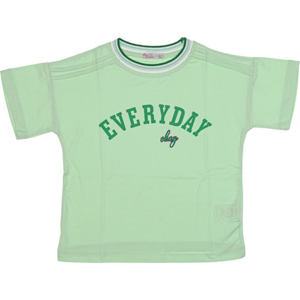 Wholesale T-Shirt for Girls Kids for 5-8Y Everyday Print Green