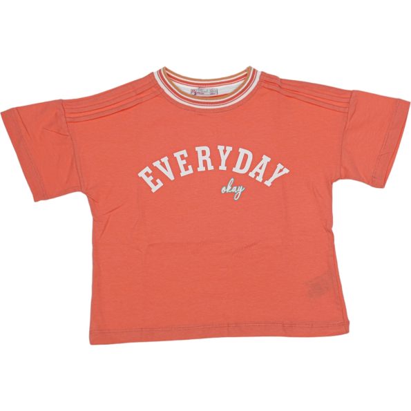 Wholesale T-Shirt for Girls Kids for 5-8Y Everyday Print Orange