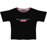 Wholesale T-Shirt for Girls Kids for 5-8Y Plus Positive Print Purple