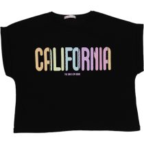 Wholesale T-Shirt for Girls Kids for 9-12Y California Print black