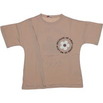 Wholesale T-Shirt for Toddler Girls for 9-12Y Flower Print Beige