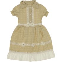 001 Wholesale Girls Kids Dress 5-8Y beige