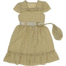003 Wholesale Girls Kids Dress 5-8Y beige