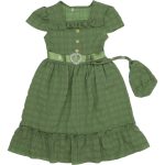 003 Wholesale Girls Kids Dress 5-8Y green