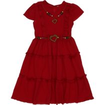 005 Wholesale Girls Kids Dress 5-8Y burgundy