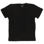 038 Unisex Kids Cotton Solid Color Tops T-shirts 9-12Y black