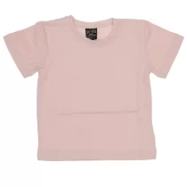 039 Unisex Kids Cotton Solid Color Tops T-shirts 13-16Y powder