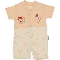 1001 Wholesale Toddler Baby Romper 3-6-9M Teddy Bear and Butterfly Embroidery cream