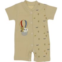 1003 Wholesale Toddler Baby Romper 3-6-9M Elephant and Giraffe Embroidery beige