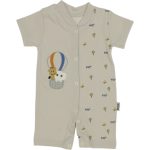 1003 Wholesale Toddler Baby Romper 3-6-9M Elephant and Giraffe Embroidery beige