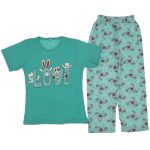 13 Wholesale Girls Kids 2-Piece Pajamas Set 3-14Y Love print fuchsia