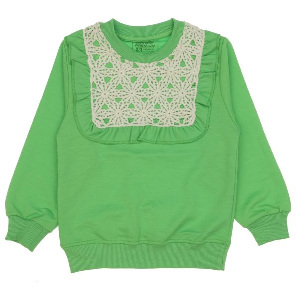 170325 Wholesale Girls Kids Seasonal Sweatshirt 3 12Y green