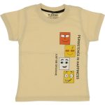 180050 Wholesale Boys Kids T-Shirt 3-12Y Happiness Print green