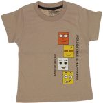 180050 Wholesale Boys Kids T-Shirt 3-12Y Happiness Print green