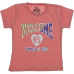 180100 Wholesale Girls Kids T-Shirt 3-12Y All Welcome Print purple