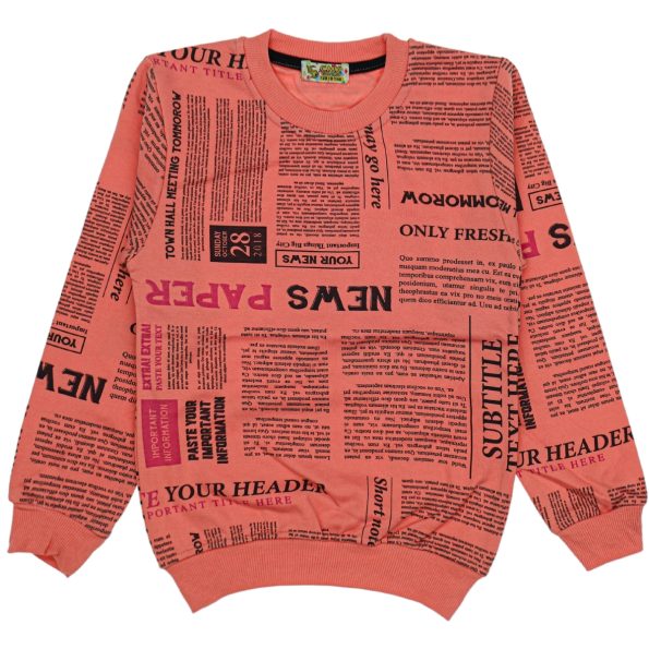 1820 Girls Kids 2 Rope Sweatshirt 3 7Y light pink