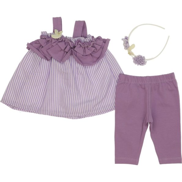 2023104 Wholesale 3-Piece Toddler Girls Set 6-18M purple