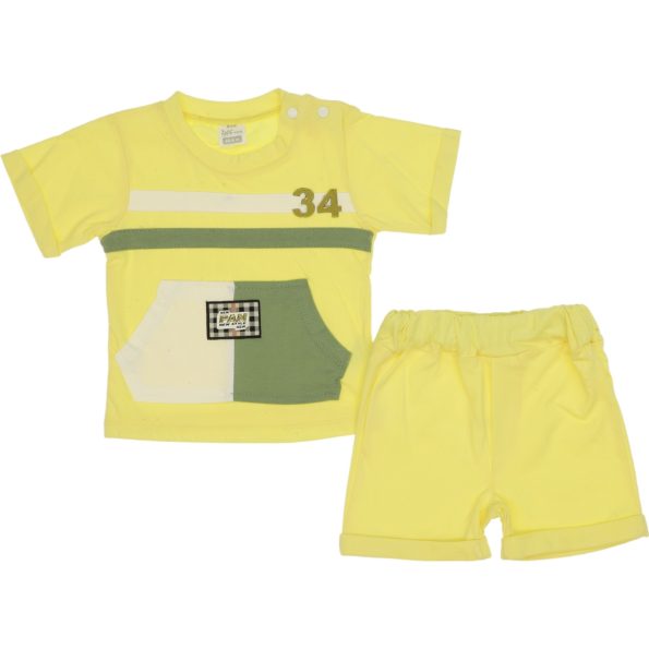 2023154 Wholesale 2 Piece Toddler Boys Set 6 18M yellow