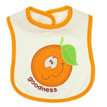 2048 Wholesale Baby Bib with Orange Embroidery 3-24M