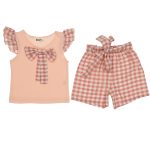 21118 Wholesale Girls 2-Piece Set With Short 2-5Y red
