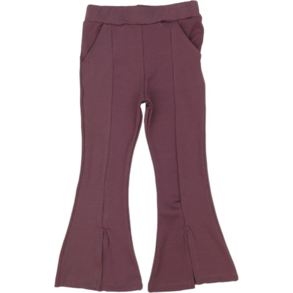25014 Girls Kids Flare Pants with Pocket 5-8Y dried rose