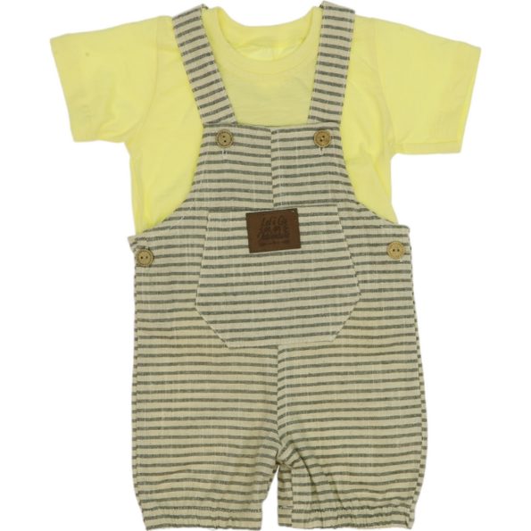 2606 Wholesale Toddler Baby Patterned Slopet Suit 9 24M yellow