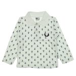 272 Wholesale Polo Collar Boys Sweat Shirt 1-4Y White