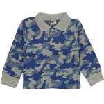 278 Wholesale Polo Collar Boys Camouflage Sweat Shirt 1-4Y burgundy