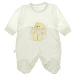 3017 Wholesale Baby Romper 3-6-9M with Bear light gray